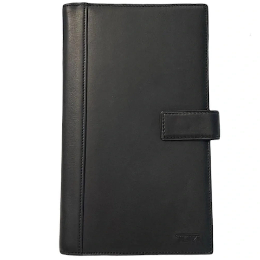Tumi Modernist Black Leather Ultimate Travel Organizer Wallet